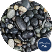 2100-P-P8 - Polished Volcanic Black Gravel - Craft Pack